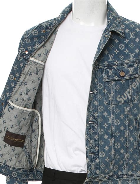 lv supreme denim shirt|supreme louis vuitton trucker jacket.